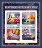 Cumpara ieftin Timbre Niger 2016 - Minerale si Vulcani, Set Complet, Colita + Bloc MNH, Straine dupa 1950