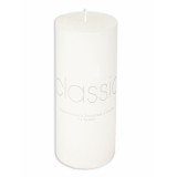 Lumanare decorativa, flippy, din parafina, cilindrica, fara fum si fara parfum, 7 x 15 cm, 500 g, ardere 72h, ivory alb