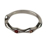 Inel argint 925, molecula cu zirconii colorate m53