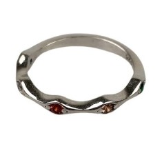 Inel argint 925, molecula cu zirconii colorate m53