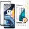 Folie de protectie Ecran WZK pentru Motorola Moto G22, Sticla Securizata, Full Glue, Neagra