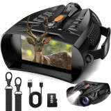 Binoclu Night Vision 4K, Card 32GB, Infrarosu 800m, Ecran HD 4 Inch, Video 48MP Foto, Zoom 10x Digital, Baterie 5000mAh, Vanatoare, Camping, Supravegh