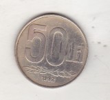bnk mnd Romania 50 lei 1992 , varianta 1 - cifre groase