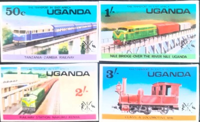 Uganda trenuri, transporturi, serie 4v. nedant. Nestampilata foto