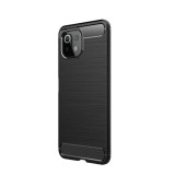 Husa antisoc carbon compatibila cu xiaomi mi 11 lite/mi 11 lite 5g, black, Htphone