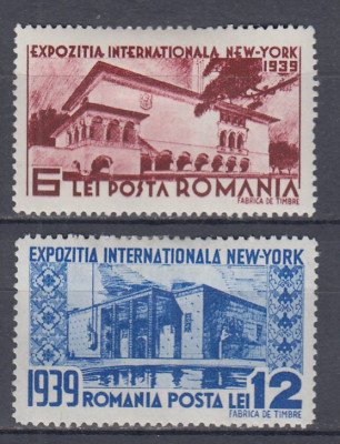 ROMANIA 1939 LP 129 EXPOZITIA NEW-YORK SERIE SARNIERA foto