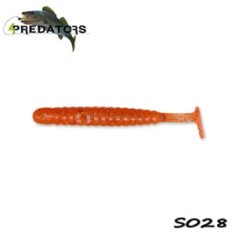 Shad 4Predators Worm Shad Laminat 8cm culoare S028 Magic Carrot 6buc/plic foto