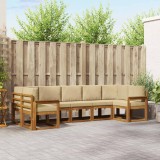 Cumpara ieftin Set de canapele de exterior 7 buc. 7-Locuri Natural si Bej