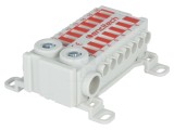 Bloc de distribuție 1 pistă 16 borne roșu