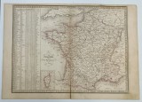 HARTA ' FRANCE en 86 DEPARTEMENTS ' , par C.V. MONIN , 1839