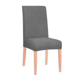 Cumpara ieftin Husa scaun dining/bucatarie, din spandex, model tapiterie in relief, culoare grafit, Springos