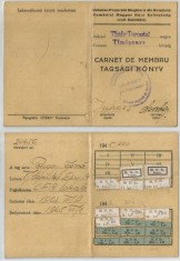 Romania, Uniunea Poporala Maghiara din Romania, Carnet de membru, Timisoara, 1945