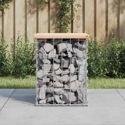 vidaXL Bancă de grădină, design gabion, 33x31x42 cm, lemn masiv de pin 834326 foto
