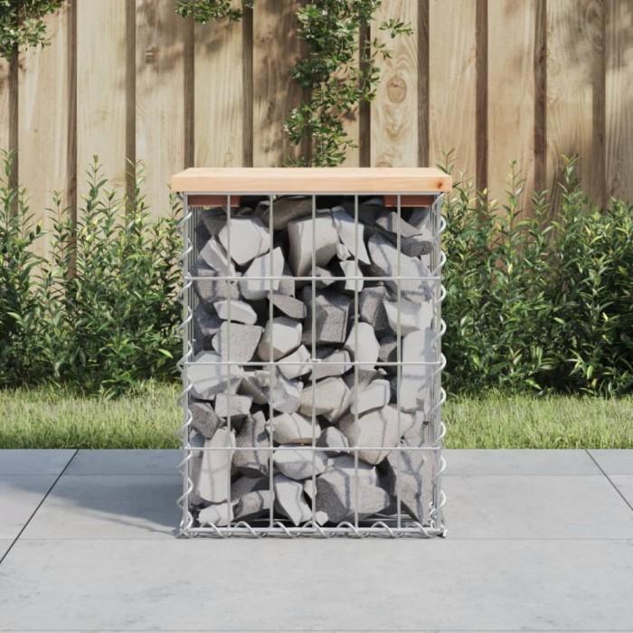 vidaXL Bancă de grădină, design gabion, 33x31x42 cm, lemn masiv de pin 834326