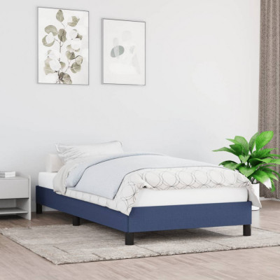 vidaXL Cadru de pat, albastru, 80x200 cm, material textil foto