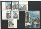ROMANIA 2003 LP 1605 LP 1606 PALATE DIN BUCURESTI SERIE SI COLITA MNH NESTAMP, Nestampilat