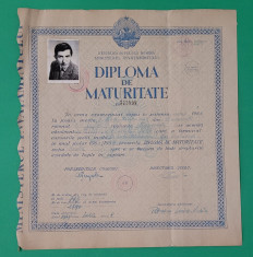 Diploma de Maturitate, scoala medie D. Bolintineanu Bucuresti foto