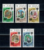 Nicaragua 1980 - Jocurile Olimpice, sport, supratipar argintiu, serie neuzata