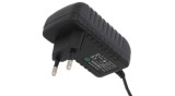 T&aacute;pegys&eacute;g POS POSB09100A, POSB09100A 9V/1A/9W Czarny, horizont&aacute;lis adapter, gniazdo AC:CEE7/16. wtyk DC: 2,1/5,5 (+)