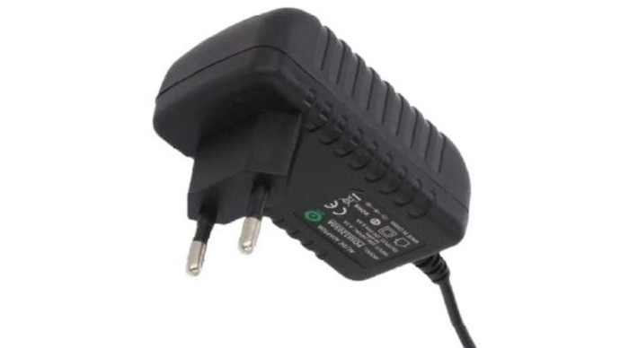 T&aacute;pegys&eacute;g POS POSB09100A, POSB09100A 9V/1A/9W Czarny, horizont&aacute;lis adapter, gniazdo AC:CEE7/16. wtyk DC: 2,1/5,5 (+)