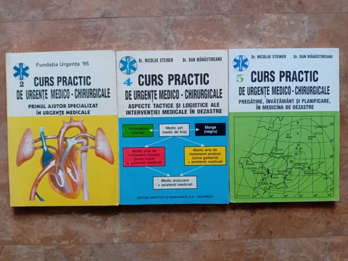 CURS PRACTIC DE URGENTE MEDICO-CHIRURGICALE 3 volume (2,4,5)- Nicolae Steiner