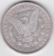 SUA USA 1 MORGAN DOLAR DOLLAR 1890 foto