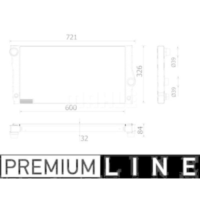 Radiator intercooler Bmw Seria 5 F10/F11 2010-, Seria 5 Gt F07 2009-, 600x326x32mm, MAHLE 2018081X foto