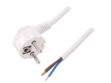 Cablu electric alb 1,5m 3x1,5mm2 PVC 16A 250V