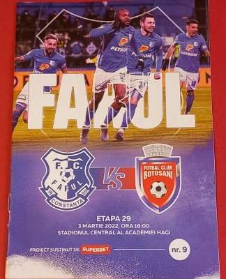 Program meci fotbal FARUL CONSTANTA - FC BOTOSANI (03.03.2022) foto