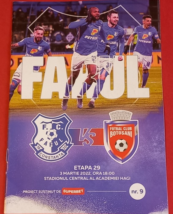 Program meci fotbal FARUL CONSTANTA - FC BOTOSANI (03.03.2022)