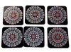 Set suporturi pahare din lemn cu mandala 40002