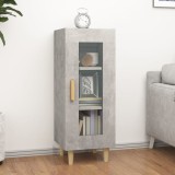 vidaXL Servantă, gri beton, 34,5x34x90 cm, lemn compozit