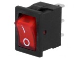 Rocker Switch ON-OFF Red Neon Lamp 3A 250V