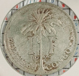 Congo Belgian 1 franc 1925 - Dutch text - km 21 - P011, Africa