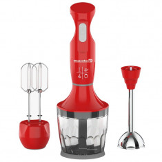 Blender 3 in 1 Hausberg, capacitate bol 0.75 l, 600 W, Ro?u foto