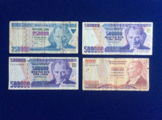 Bancnote straine - Turcia - Lot bancnote turce?ti - starea care se vede (2) foto