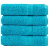 Cumpara ieftin Prosoape de m&acirc;ini premium SOLUND 4 buc. turcoaz 50x100cm 600gsm