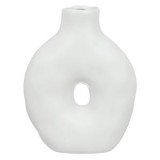 Vază Decorativă Ceramică Albă cu Design Modern, CMCLASS