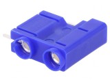 Soclu Banană 4mm Albastru 10A 250VDC PCB, DELTRON