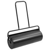 Tăvălug gazon vidaXL, 63L, fier/oțel, negru, 30x90cm, m&acirc;ner inclus - Compact și durabil pentru grădină