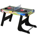 HOMCOM Masă de Joc 4 &icirc;n 1 pentru Fotbal de Masă, Biliard, Air Hockey și Ping-Pong, 86,5x43,5x64 cm, Multicolor | Aosom Romania