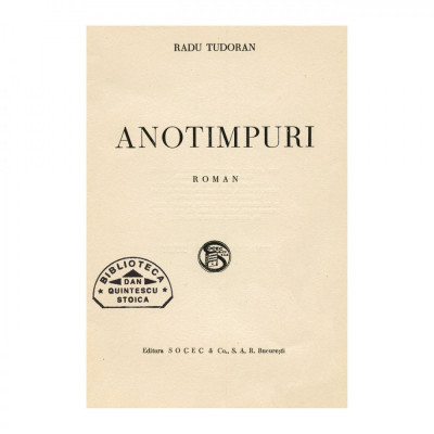 Radu Tudoran, Anotimpuri, exemplar bibliofil foto