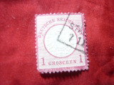 Timbru Germania - Deutsche Reich 1gr 1872 rosu , scut mare, stampilat