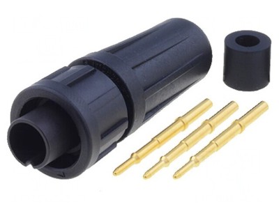 Mufă Conector Circular EN2 3 Pin 6.5A Lipire pe Cablu foto