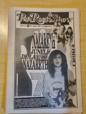 Pop rock &amp;amp; show ianuarie 1993-nazareth in romania,genesis,beatles foto