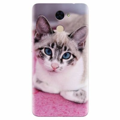 Husa silicon pentru Huawei Enjoy 7 Plus, Siamese Kitty foto