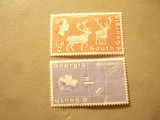 2 Timbre South Georgia 1963 , R. Elisabeta II ,val. 1/2 p si 1p, Nestampilat