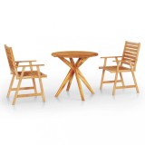 Set mobilier gradina, 3 piese, lemn masiv de acacia