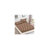 Cumpara ieftin Husa de Pat + 2 Fete de Perna din Finet 180x200cm - JO849 Maro cu Buline