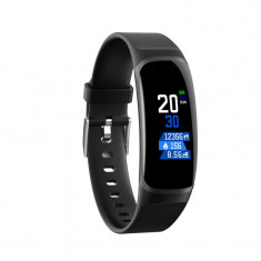 Bratara Fitness Techstar? MT58, Ecran 0.96&amp;quot; inch, Bluetooth 4.0, IP66, Tensiune, Puls, Alerta Sedentarism, Negru foto